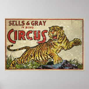 Circus Poster - circa 1930 - in nood