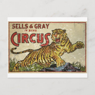 Circus Poster - circa 1930 - in nood Briefkaart