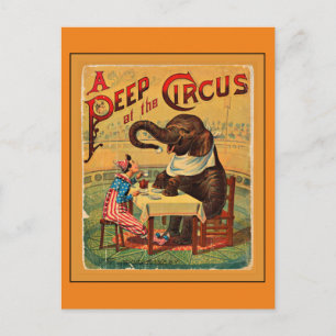  Circus Poster: Circus olifant Briefkaart