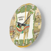Circus Poster, Giraffe Baby Room Clock Grote Klok (Hoek)