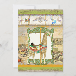  Circus Poster, Giraffe Verjaardagsfeest Kaart