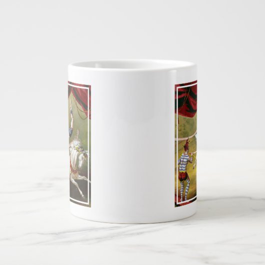 Circus Poster met Acrobat op paard. Extra Grote Beker (Voorkant)