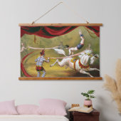 Circus Poster met Acrobat op paard. Hangend Wandkleed (Slaapkamer)