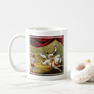 Circus Poster met Acrobat op paard. Koffiemok