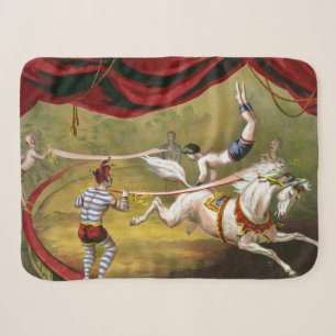 Circus Poster met Acrobat op paard. Sherpa Deken
