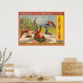 Circus Poster met acrobatische acts, circa 1899. (Keuken)