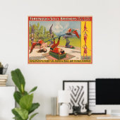 Circus Poster met acrobatische acts, circa 1899. (Thuiskantoor)