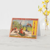 Circus Poster met acrobatische acts, circa 1899. Kaart (Gele Bloem)