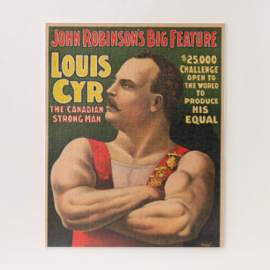 Circus Poster met Louis Cyr met gekruiste armen Legpuzzel