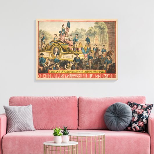 Circus Poster met Parade Float Canvas Afdruk (Insitu (Woonkamer))