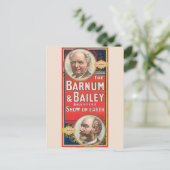 Circus Poster met portretten van Barnum & Bailey Briefkaart (Staand voorkant)