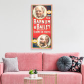 Circus Poster met portretten van Barnum & Bailey Canvas Afdruk (Insitu (Woonkamer))
