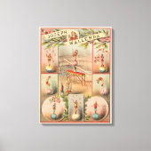 circus Poster met scènes van acrobatiek Canvas Afdruk (Voorkant)