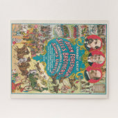 Circus Poster met veel circusscènes Legpuzzel (Horizontaal)