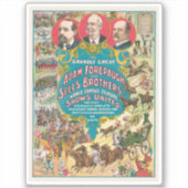 Circus Poster met veel circusscènes Sticker (Voorkant)