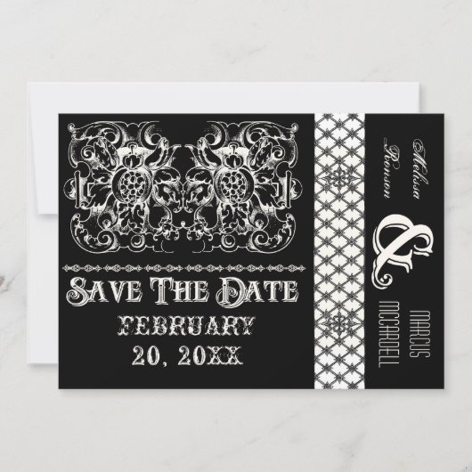 Circus Poster Style moderne Carte Noir & Blanc (Devant)