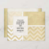 Circus Poster Style - Ombre Chevron Stripe Zig Zag Save The Date (Voorkant / Achterkant)