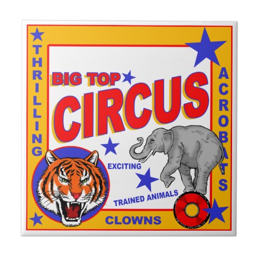 Circus Poster Tegeltje (Voorkant)