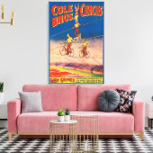 circus Poster tonen hoge draad acrobaten Canvas Afdruk (Insitu (Woonkamer))
