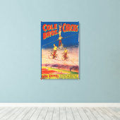 circus Poster tonen hoge draad acrobaten Canvas Afdruk (Insitu (Houten vloer))