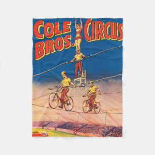 circus Poster tonen hoge draad acrobaten Fleece Deken