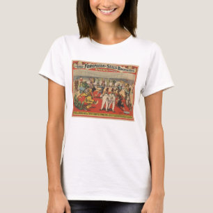 Circus Poster toont de amusante capriolen van clow T-shirt