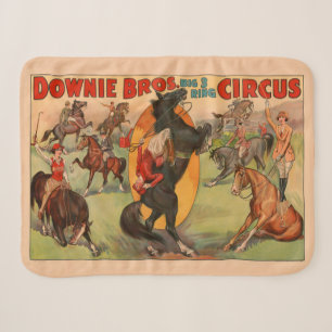 Circus Poster toont vele paarden die stunts doen. Sherpa Deken