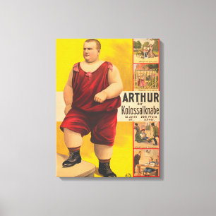 circus Poster van Arthur het kolossale Kind Canvas Afdruk