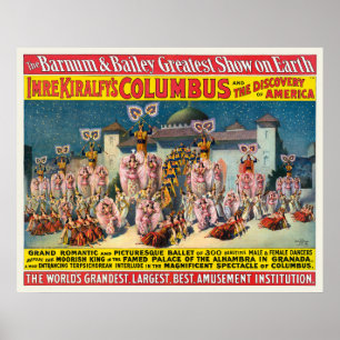 Circus Poster van dansers voor de Moorse koning