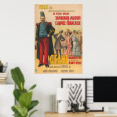 Circus Poster van de menigte bewonderen een Franse (Thuiskantoor)