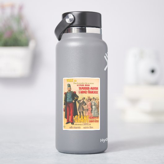 Circus Poster van de menigte bewonderen een Franse Sticker (HydroFlask)