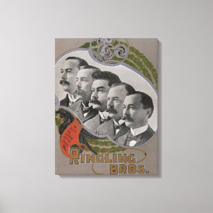  circus Poster van de vijf broers Canvas Afdruk