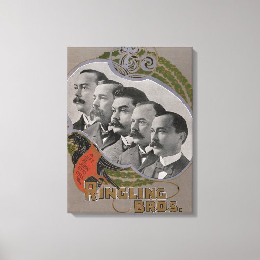 circus Poster van de vijf broers Canvas Afdruk (Voorkant)