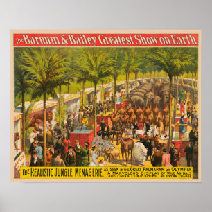 circus Poster van dieren en performers