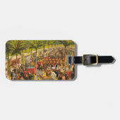 circus Poster van dieren en performers Bagagelabel (Voorkant horizontaal)