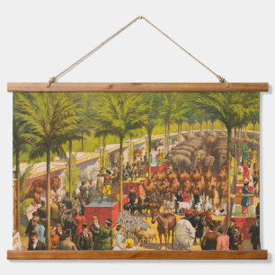 circus Poster van dieren en performers Hangend Wandkleed