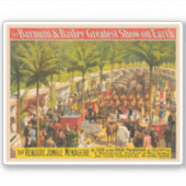  circus Poster van dieren en performers Sticker (Voorkant)