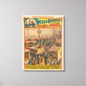 Circus Poster van Dieren tentoongesteld in een ten Canvas Afdruk (Voorkant)