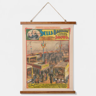 Circus Poster van Dieren tentoongesteld in een ten Hangend Wandkleed