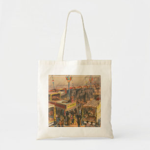 Circus Poster van Dieren tentoongesteld in een ten Tote Bag