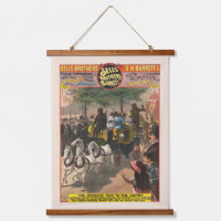 circus Poster van een aap gedreven coach