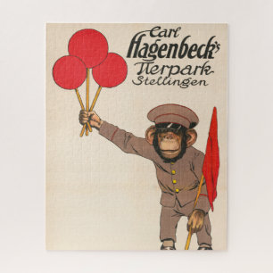 circus Poster van een aap met ballonnen Legpuzzel