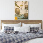 Circus Poster van een luchtballon performance Canvas Afdruk (Insitu (Slaapkamer))