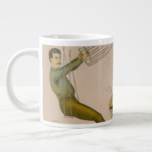 Circus Poster van een luchtballon performance Extra Grote Beker