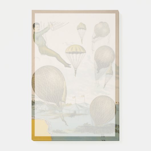 Circus Poster van een luchtballon performance Post-it® Notes (Voorkant)