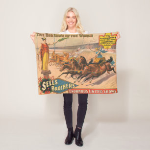  circus Poster van een Romeinse wagenrennen Fleece Deken