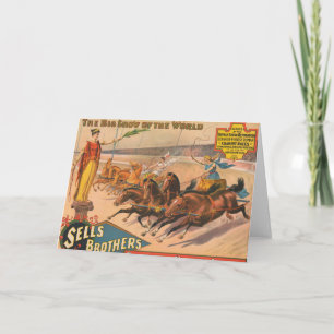 circus Poster van een Romeinse wagenrennen Kaart