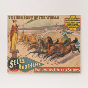 circus Poster van een Romeinse wagenrennen Legpuzzel