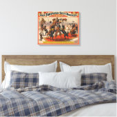 Circus Poster van grote Denen met trainer Canvas Afdruk (Insitu (Slaapkamer))