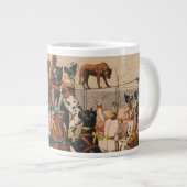 Circus Poster van grote Denen met trainer Extra Grote Beker (Voorkant rechts)